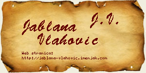 Jablana Vlahović vizit kartica